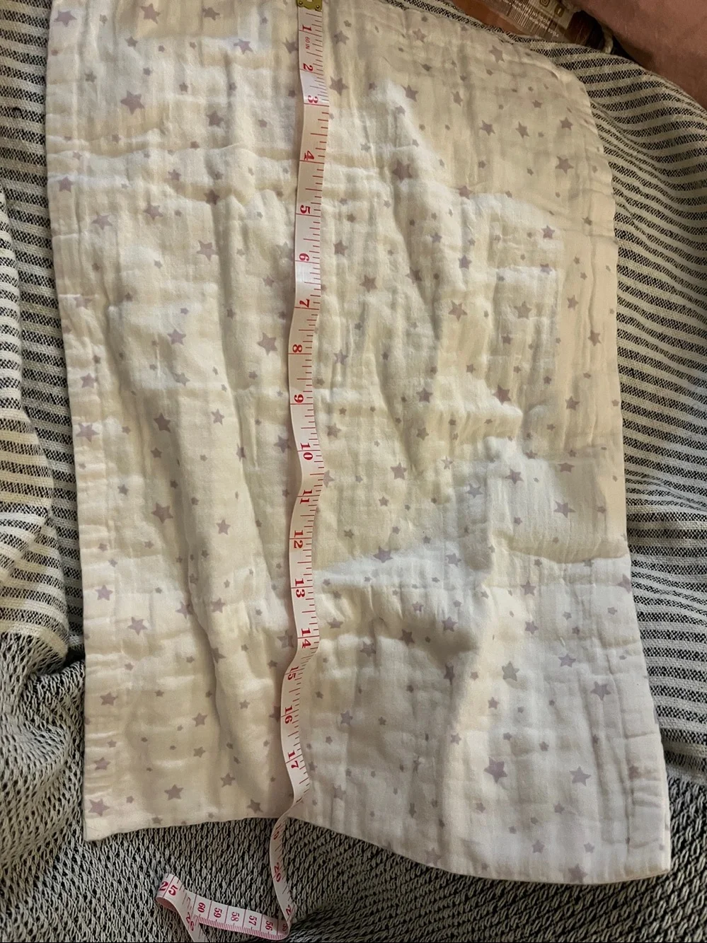 Restoration Hardware ~Cream Pillow case with Lavender Star Print~1 sham